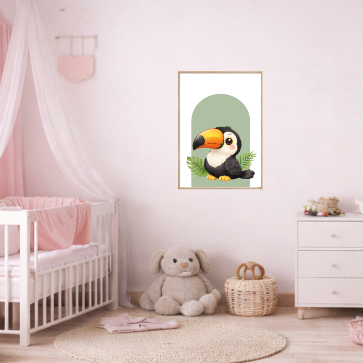 Plakat Tukan Zielony Kompozycja 3