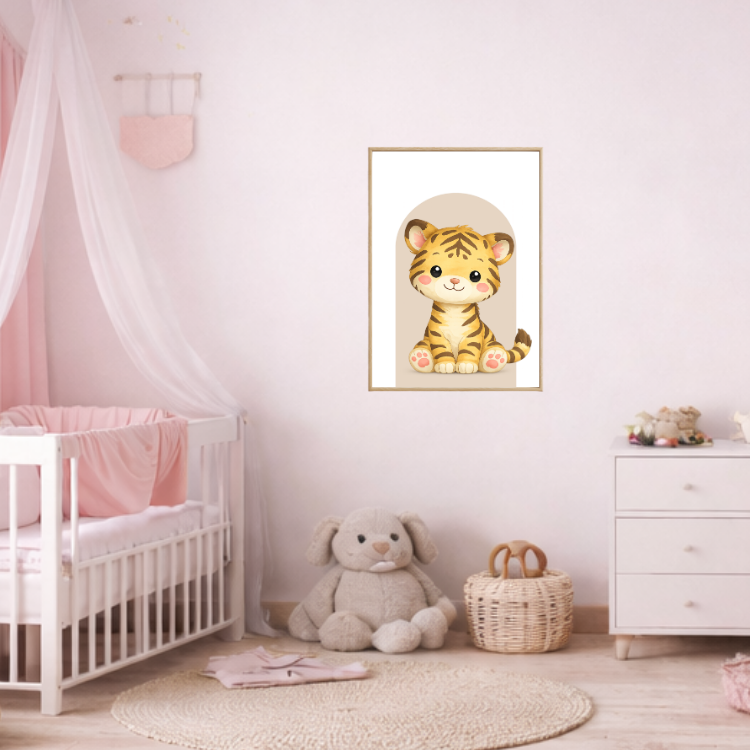 Plakat Tygrys Beżowy Kompozycja 3