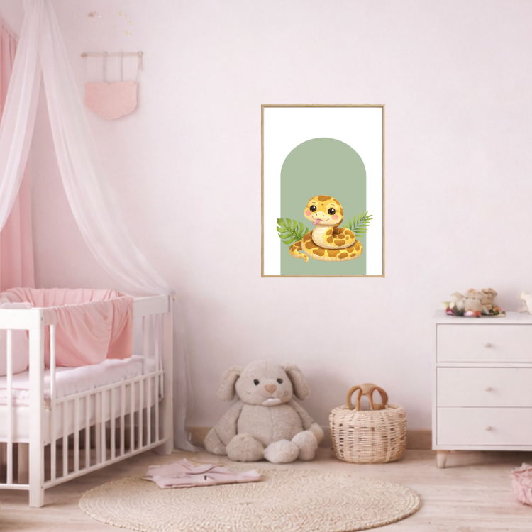 Plakat Wąż Boa Zielony Kompozycja 3
