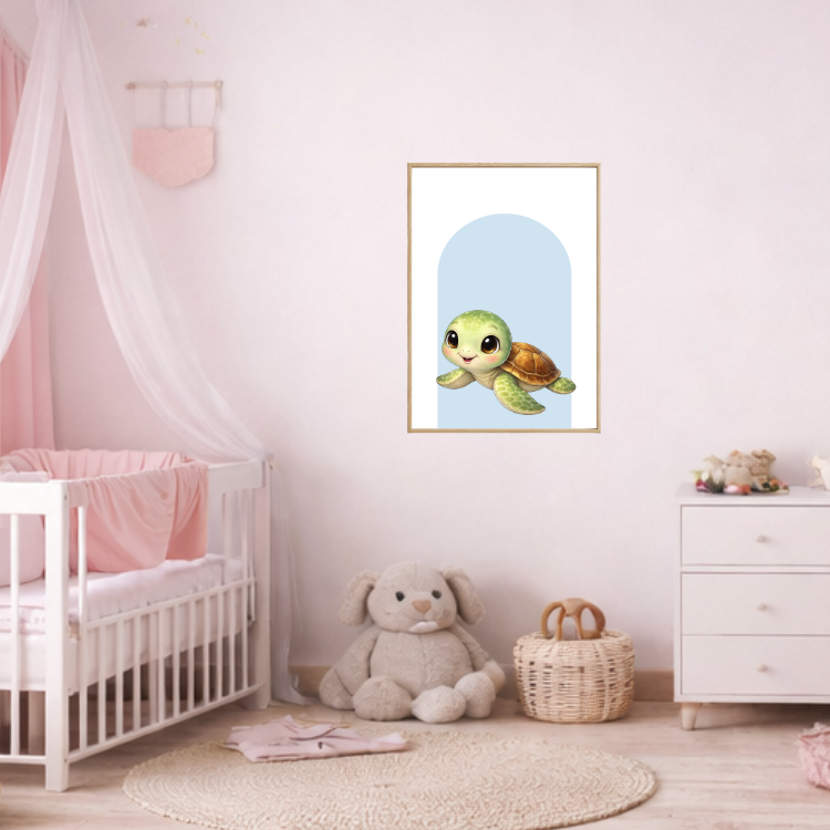 Plakat Żółw Błękitny Kompozycja 3