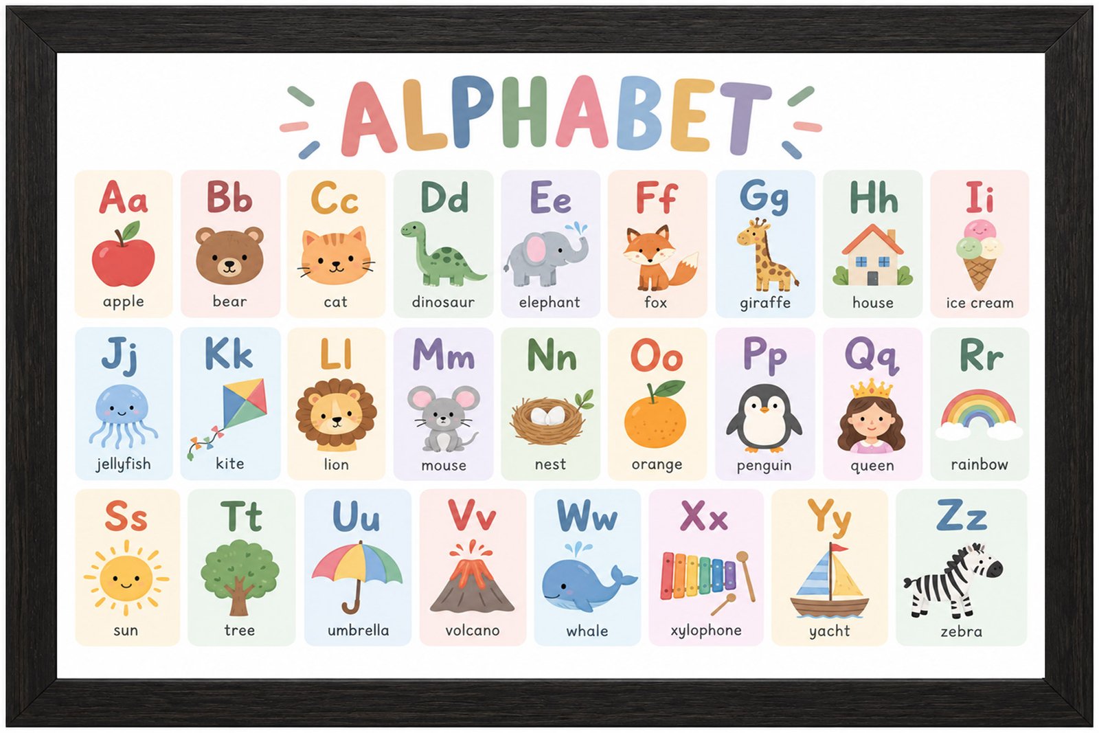 Plakat Edukacyjny Alfabet Angielski Kompozycja 1