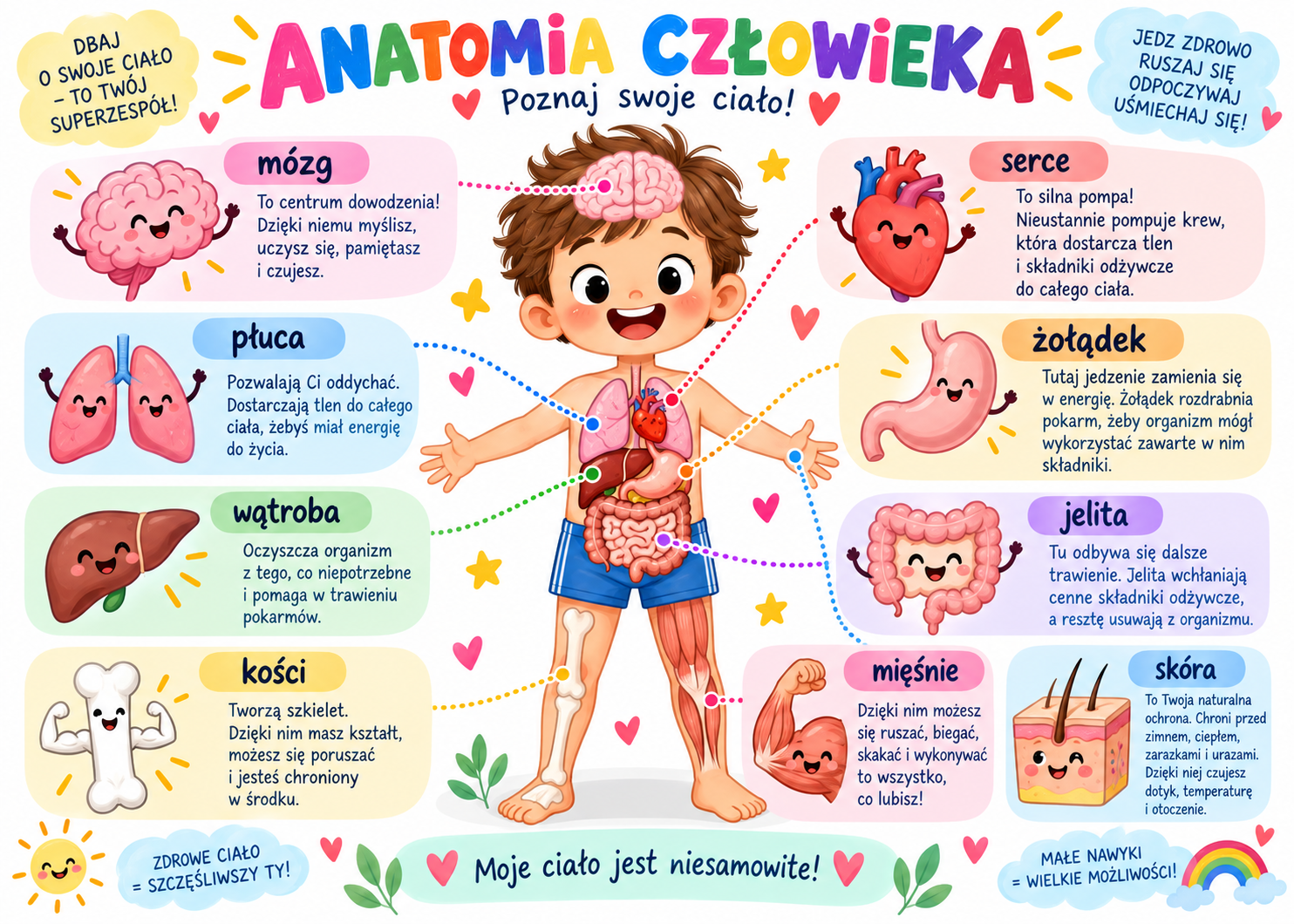 Plakat Edukacyjny Anatomia Człowieka