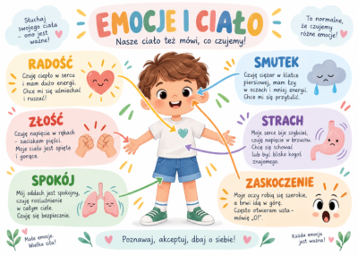 Plakat Edukacyjny Emocje I Ciało
