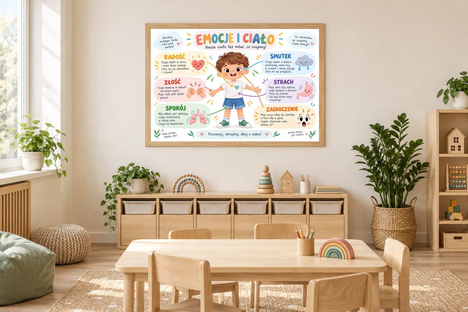 Plakat Edukacyjny Emocje I Ciało Kompozycja 2