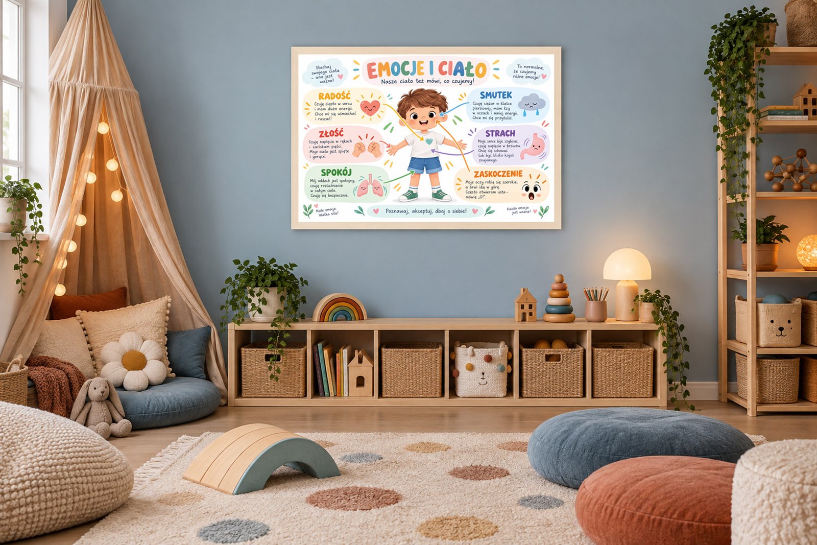 Plakat Edukacyjny Emocje I Ciało Kompozycja 4