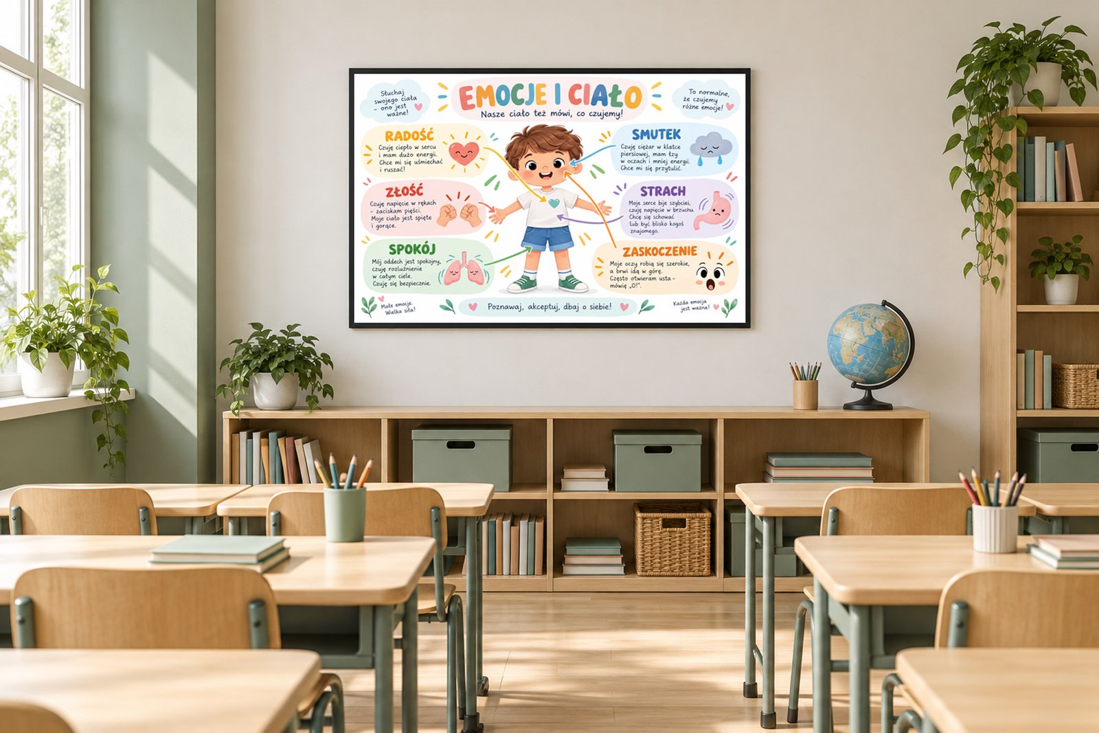 Plakat Edukacyjny Emocje I Ciało Kompozycja 5