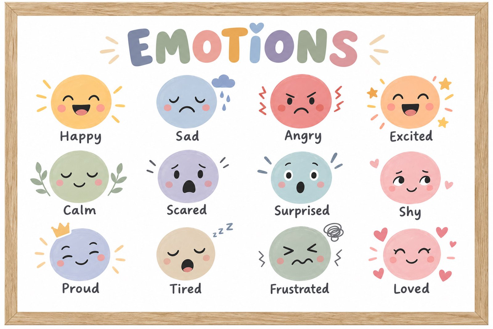 Plakat Edukacyjny Emotions