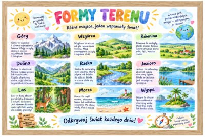 Plakat Edukacyjny Formy Terenu