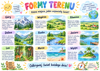 Plakat Edukacyjny Formy Terenu