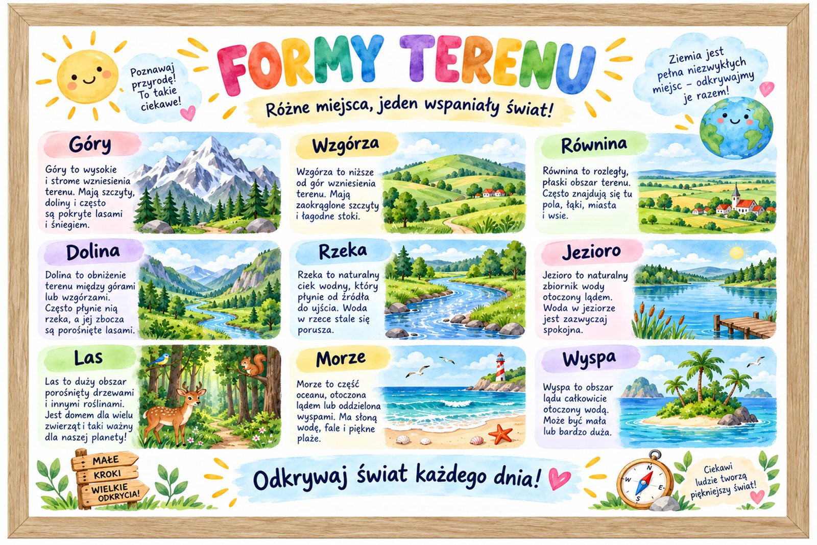 Plakat Edukacyjny Formy Terenu