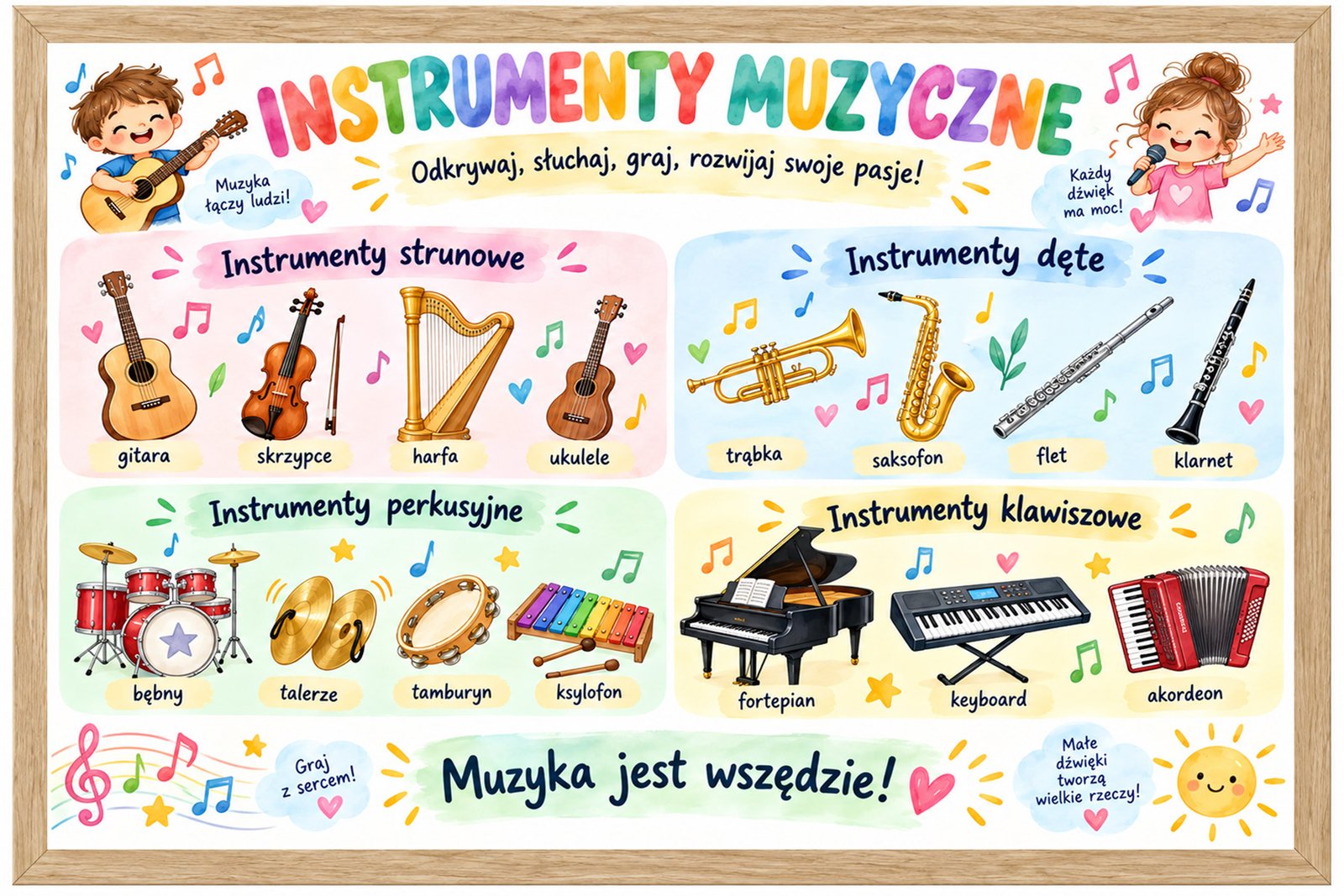 Plakat Edukacyjny Instrumenty Muzyczne 3