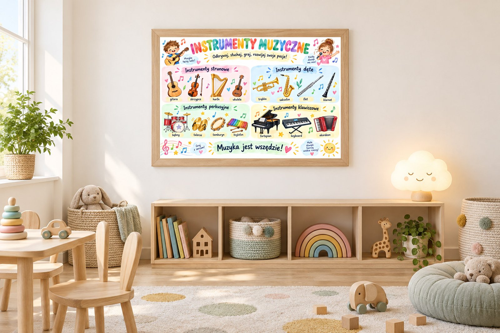 Plakat Edukacyjny Instrumenty Muzyczne 3 Kompozycja 3
