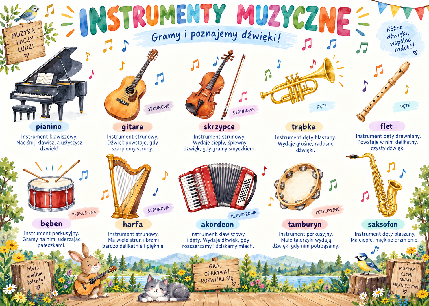 Plakat Edukacyjny Instrumenty Muzyczne 4