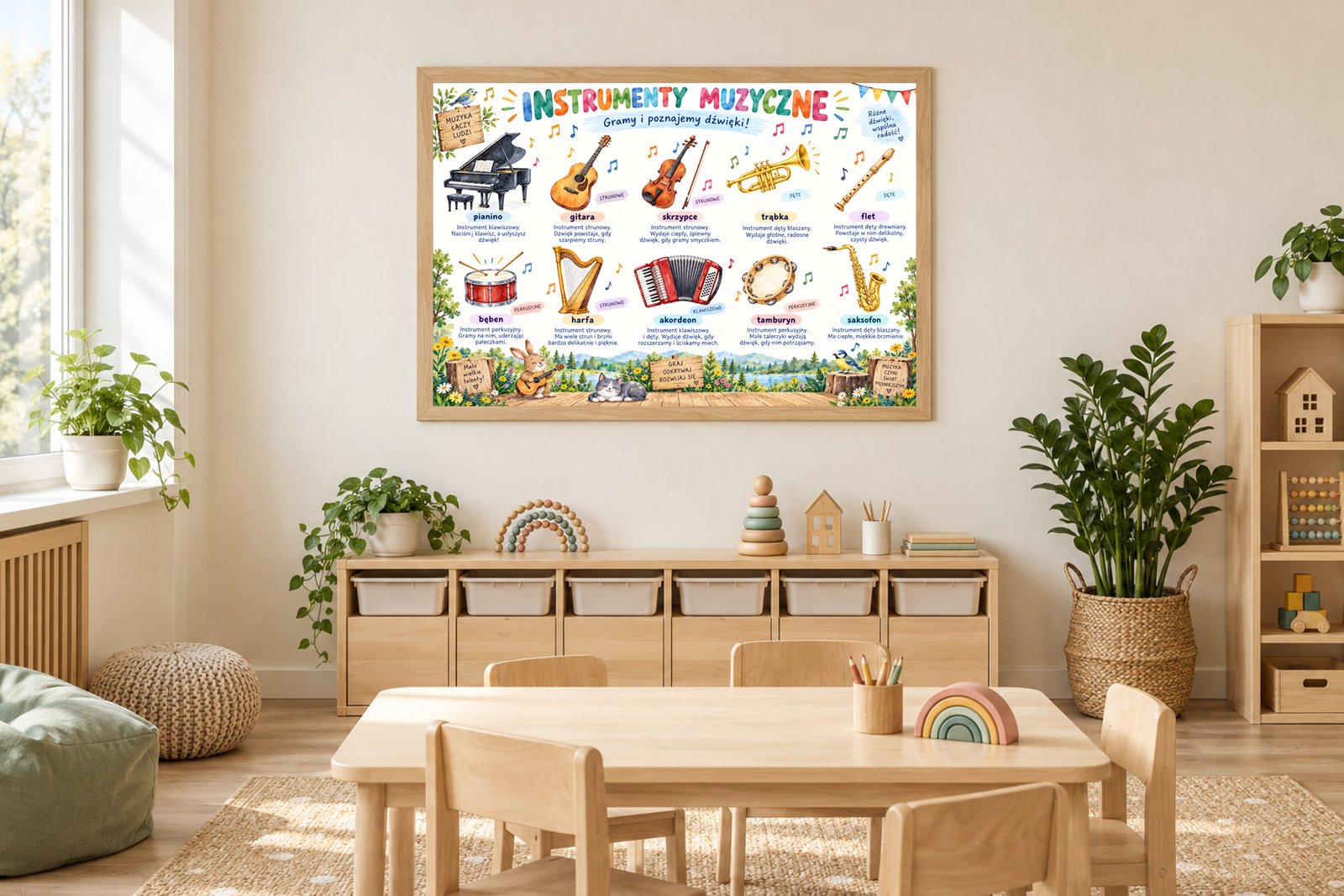Plakat Edukacyjny Instrumenty Muzyczne 4 Kompozycja 2
