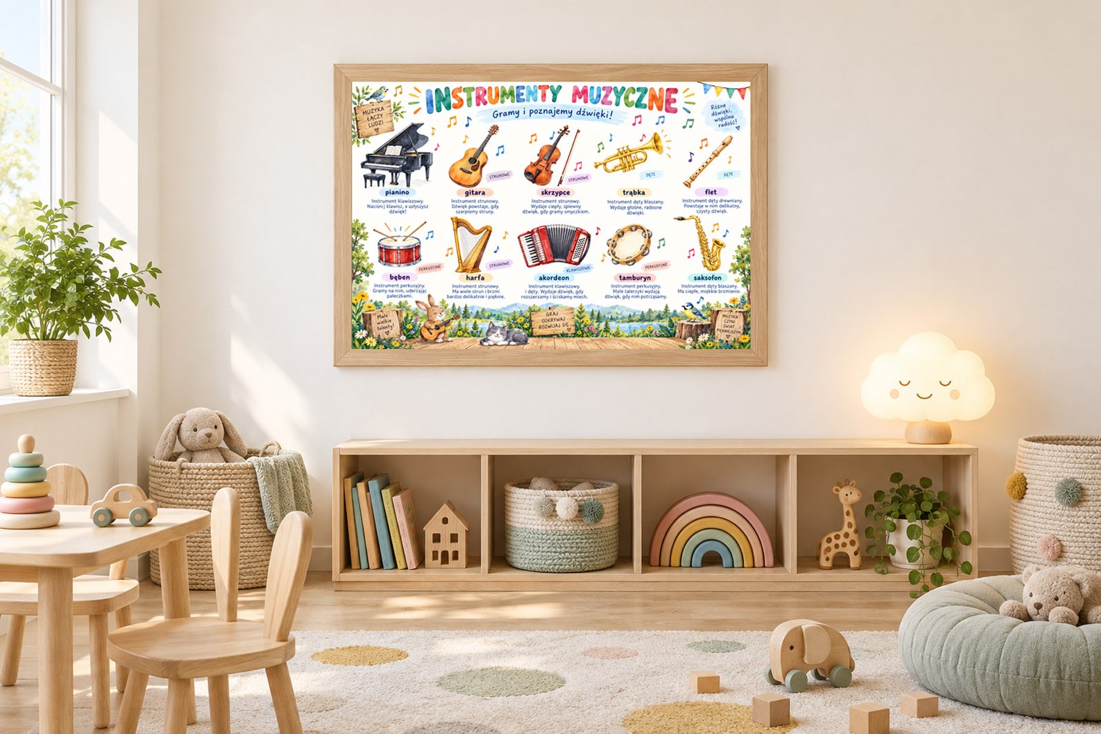 Plakat Edukacyjny Instrumenty Muzyczne 4 Kompozycja 3