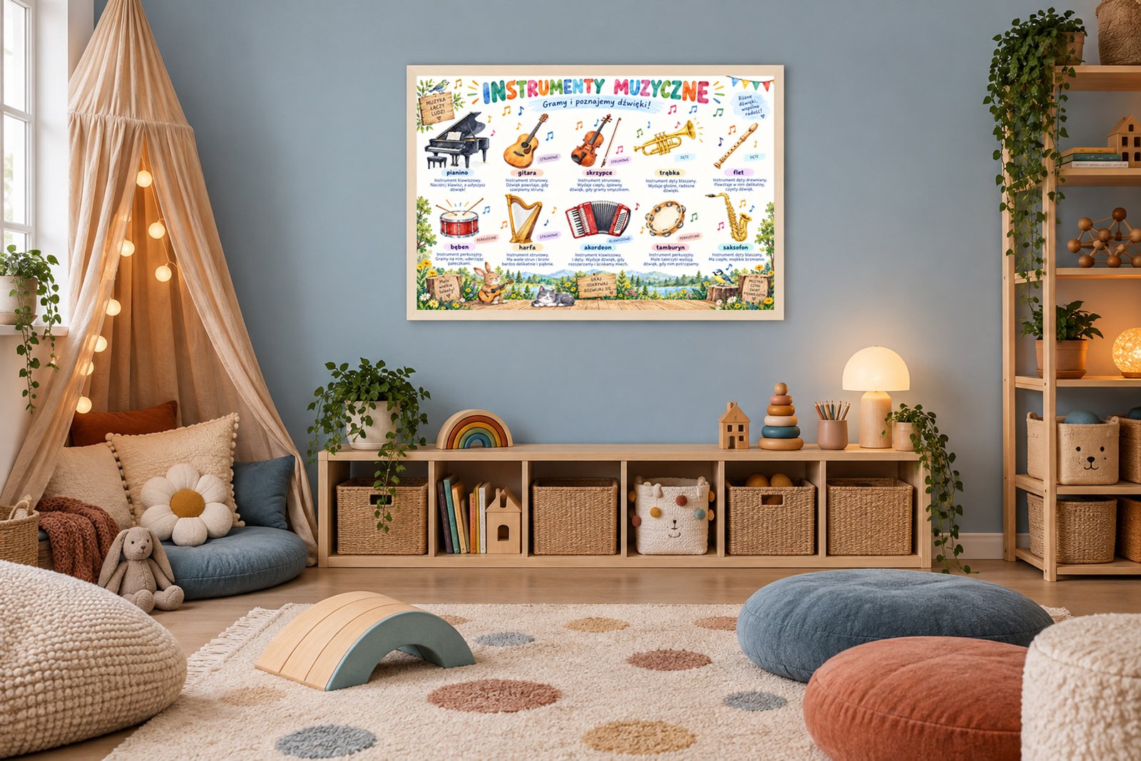 Plakat Edukacyjny Instrumenty Muzyczne 4 Kompozycja 4