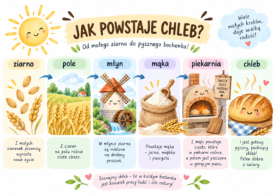 Plakat Edukacyjny Jak Powstaje Chleb