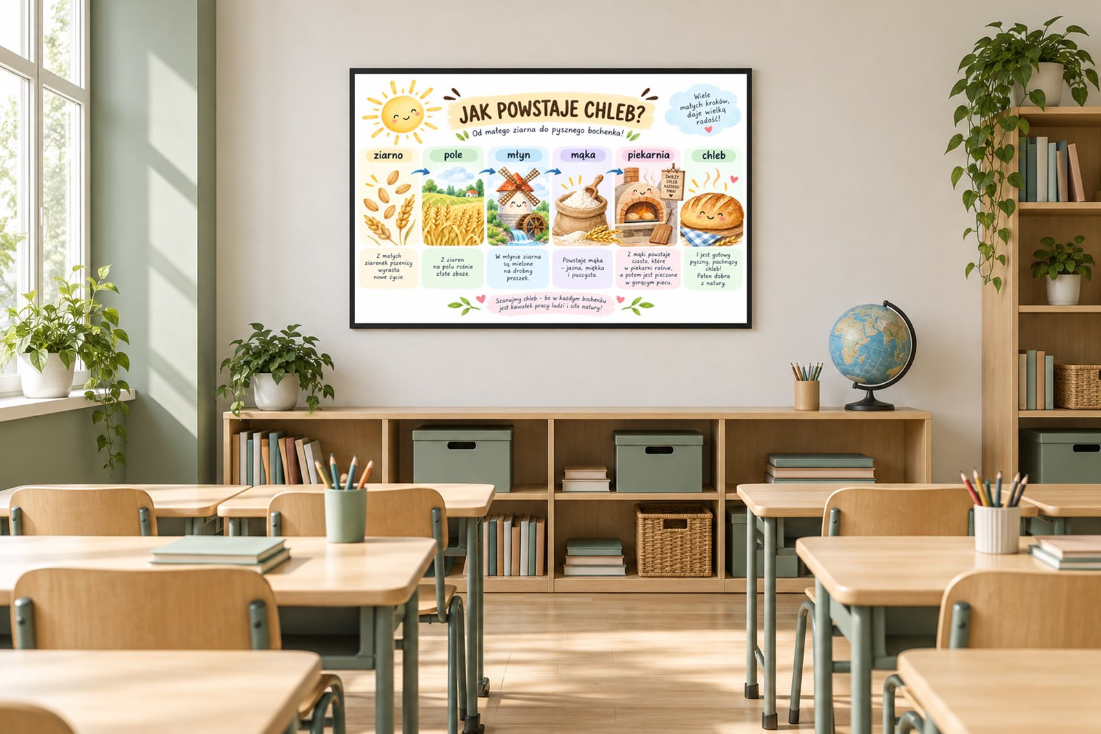 Plakat Edukacyjny Jak Powstaje Chleb Kompozycja 5