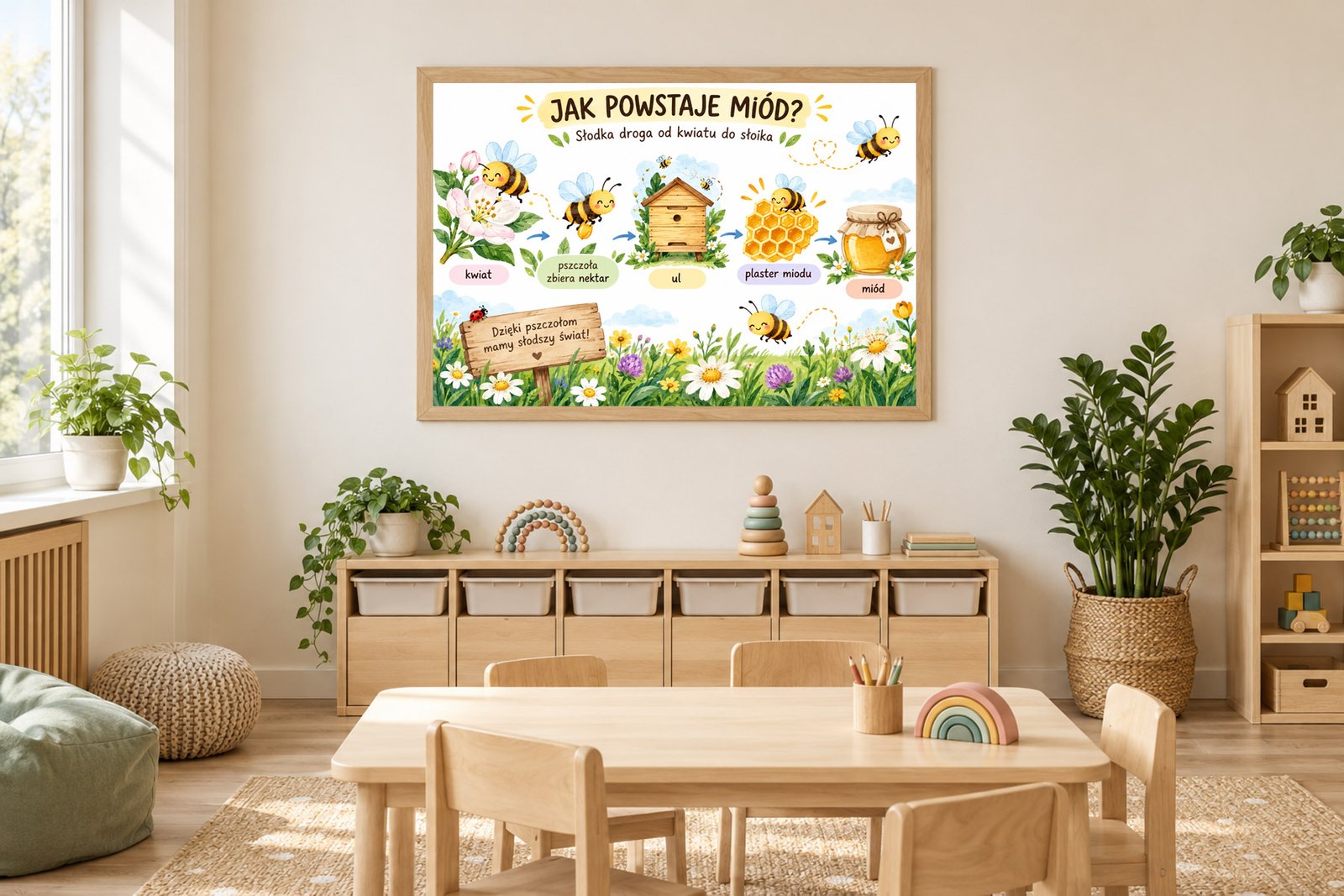 Plakat Edukacyjny Jak Powstaje Miód Kompozycja 2