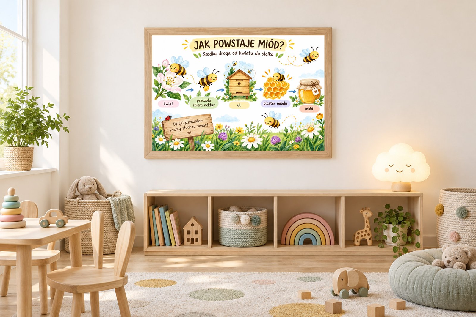 Plakat Edukacyjny Jak Powstaje Miód Kompozycja 3