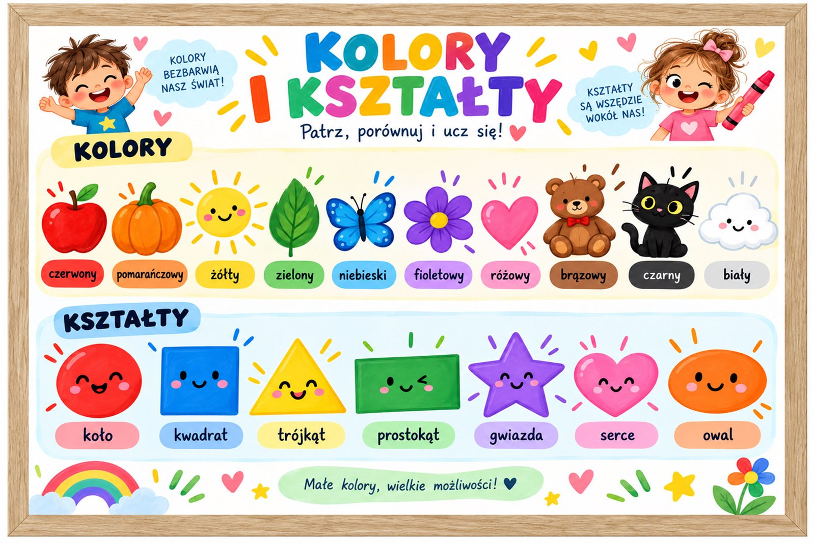 Plakat Edukacyjny Kolory I Kształty