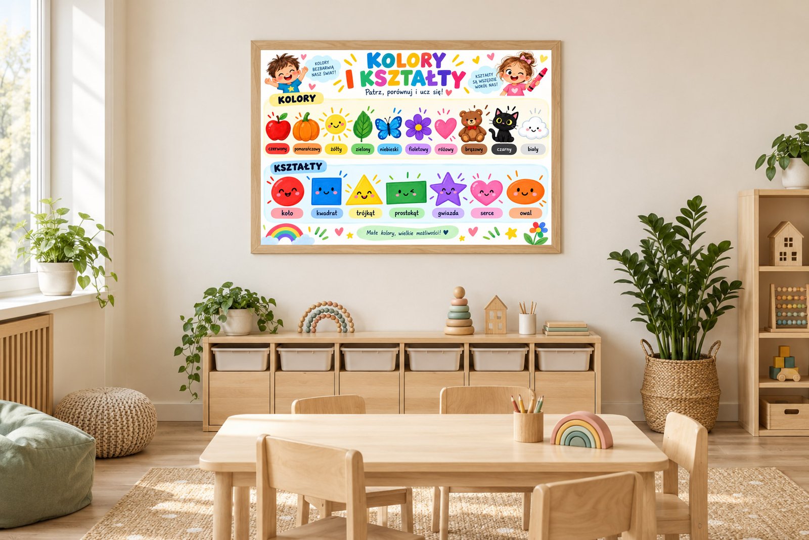 Plakat Edukacyjny Kolory I Kształty Kompozycja 2