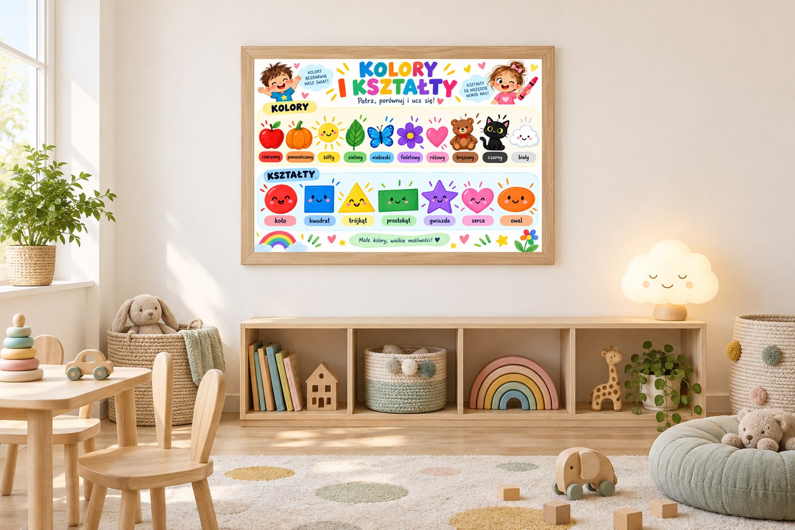 Plakat Edukacyjny Kolory I Kształty Kompozycja 3