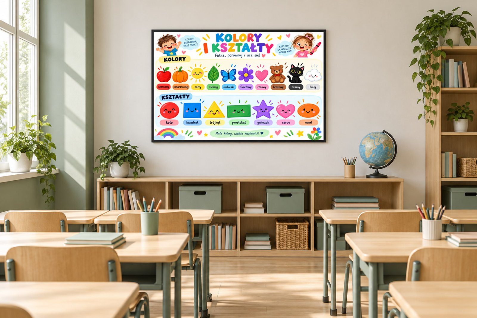 Plakat Edukacyjny Kolory I Kształty Kompozycja 5