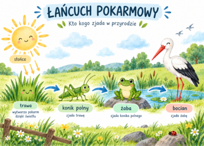 Plakat Edukacyjny Łańcuch Pokarmowy