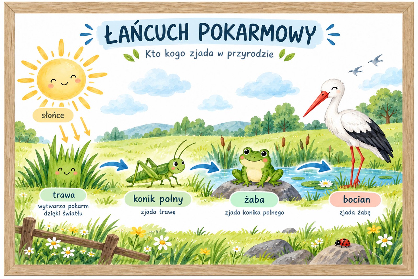 Plakat Edukacyjny Łańcuch Pokarmowy