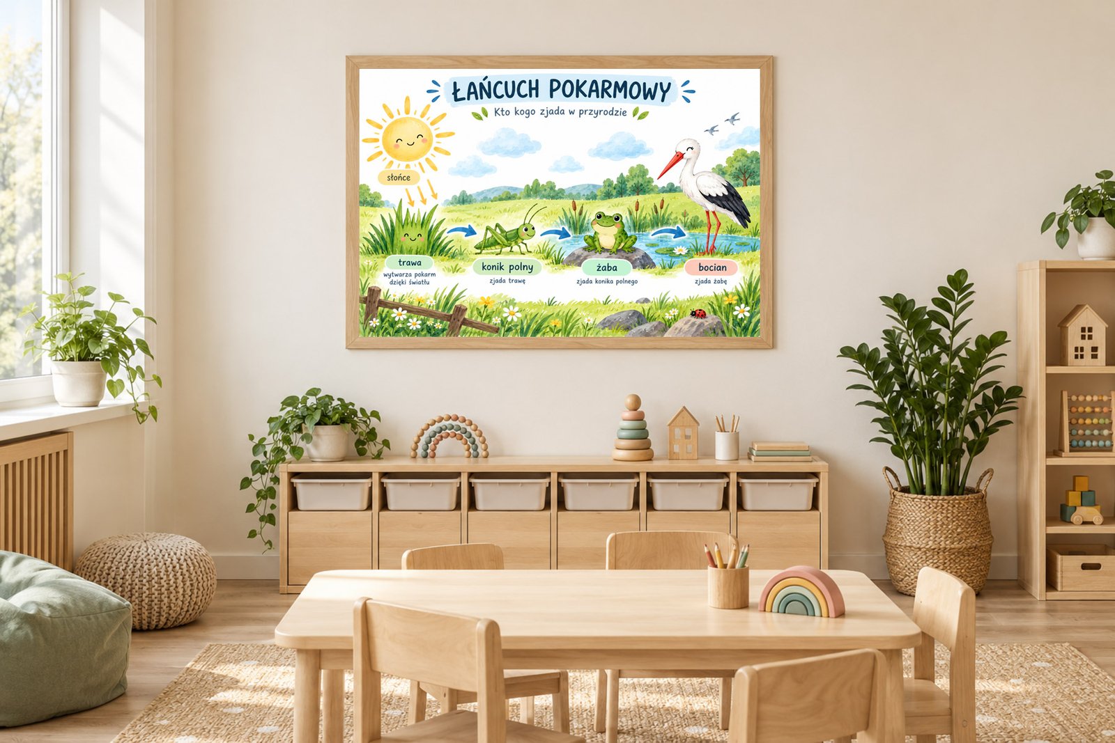Plakat Edukacyjny Łańcuch Pokarmowy Kompozycja 2