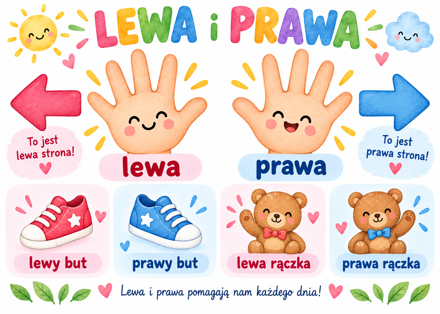 Plakat Edukacyjny Lewa Prawa