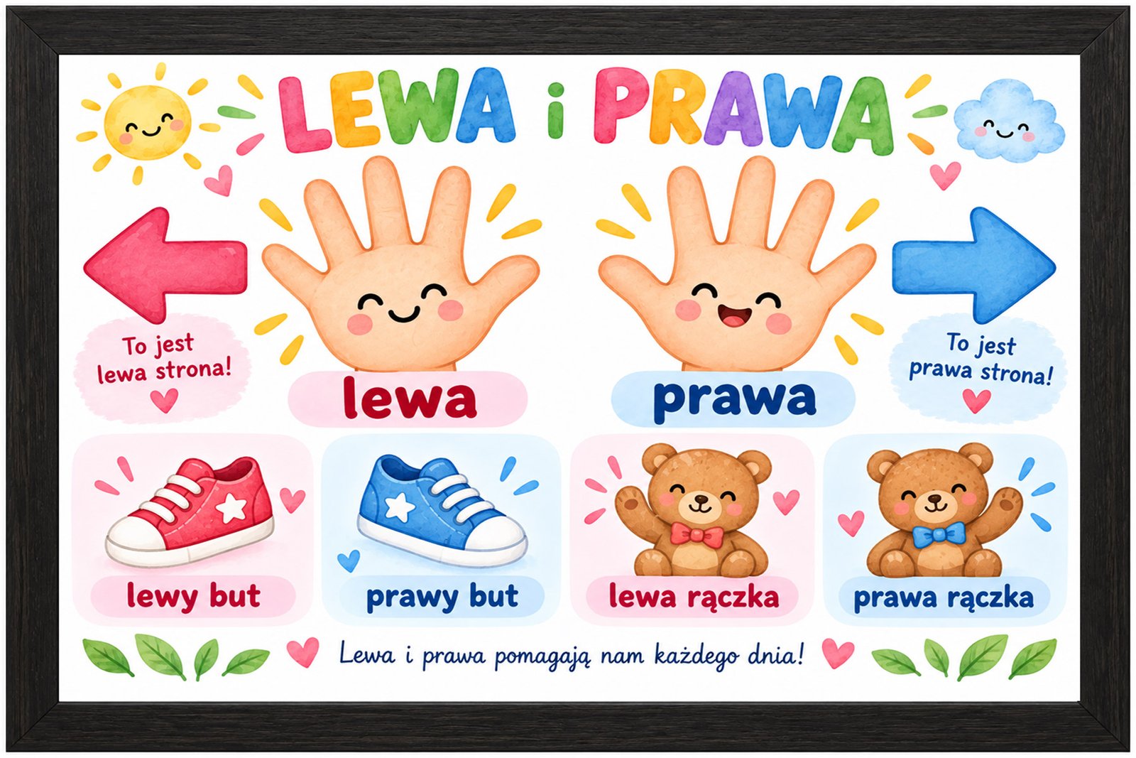 Plakat Edukacyjny Lewa Prawa Kompozycja 1