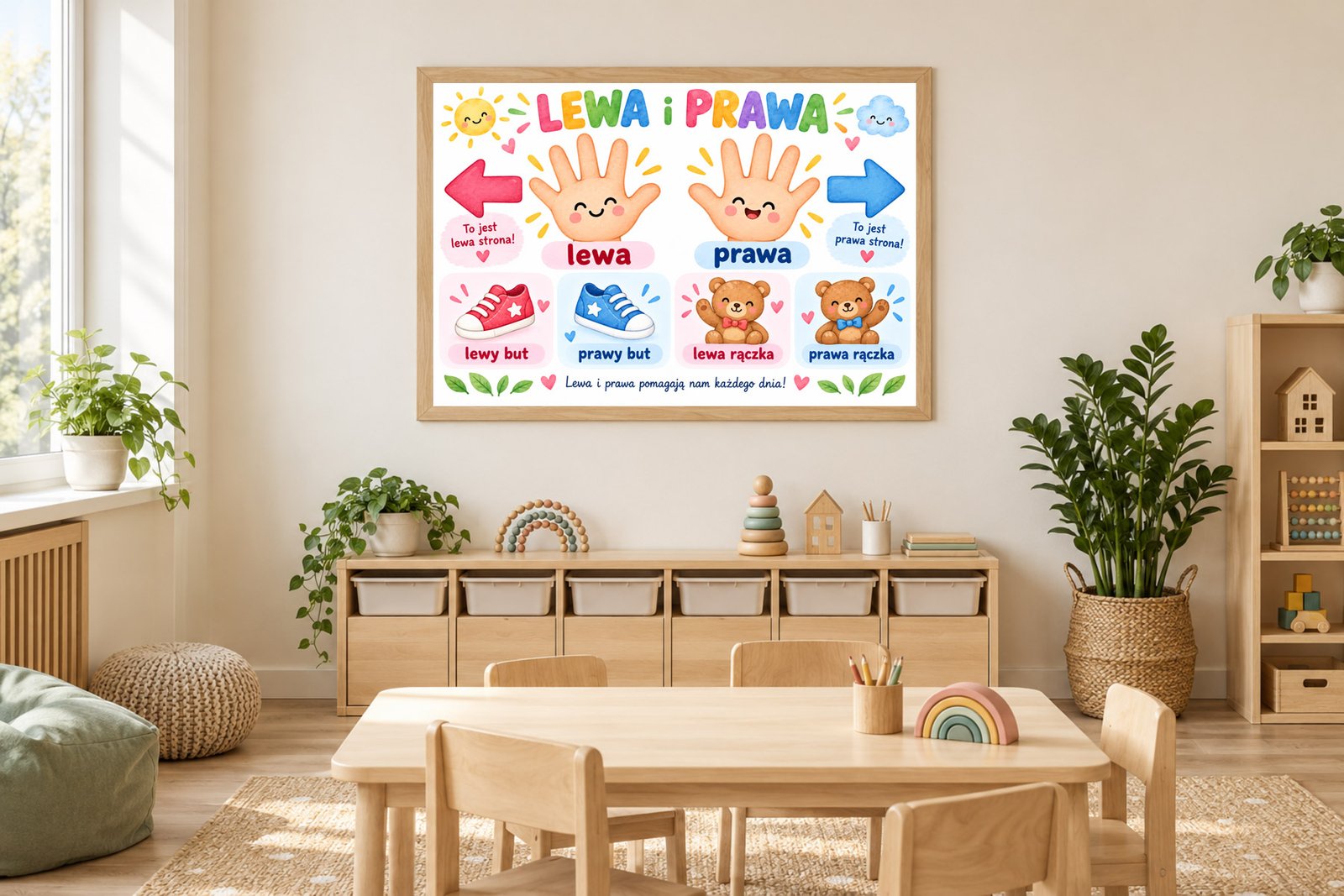 Plakat Edukacyjny Lewa Prawa Kompozycja 2
