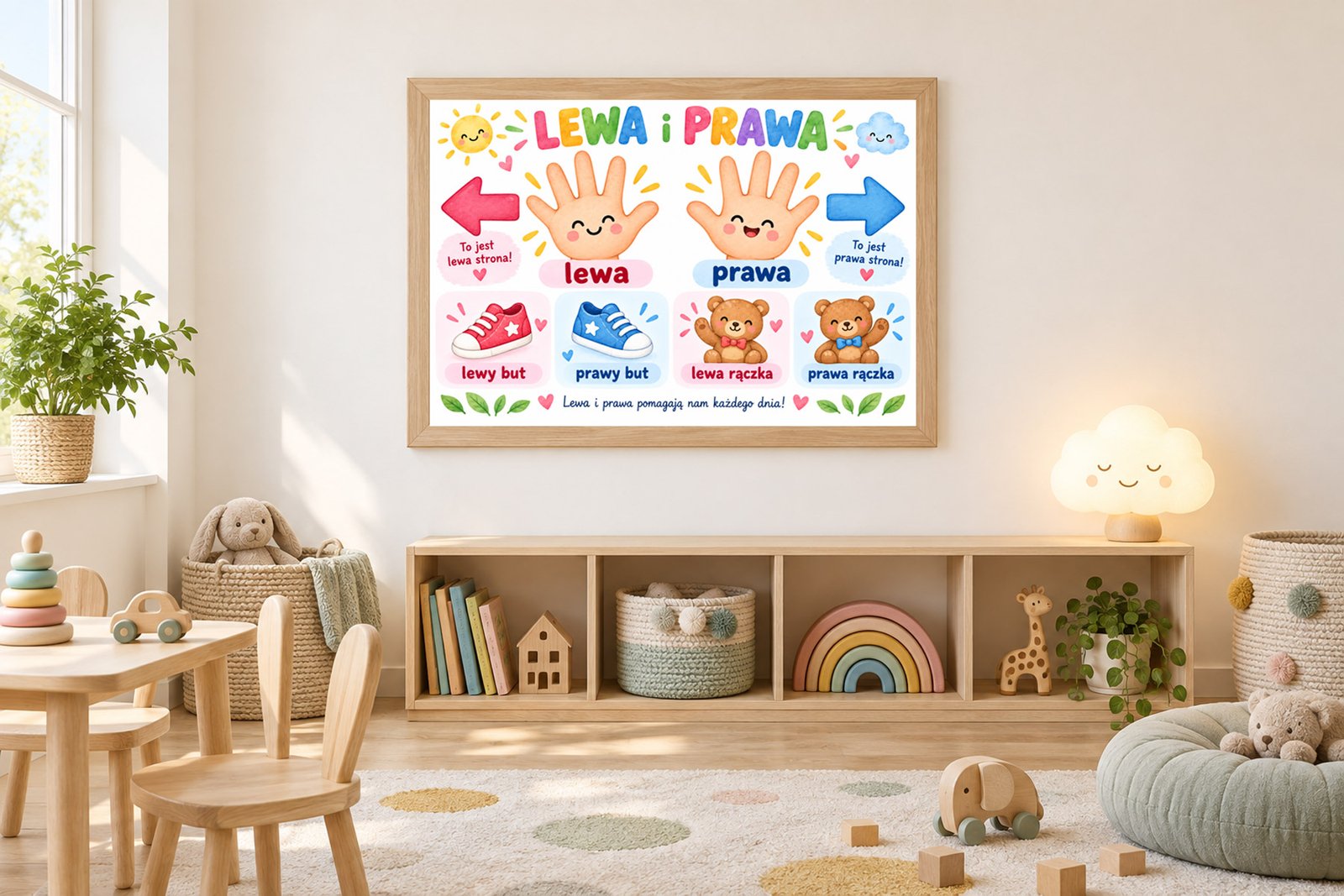 Plakat Edukacyjny Lewa Prawa Kompozycja 3