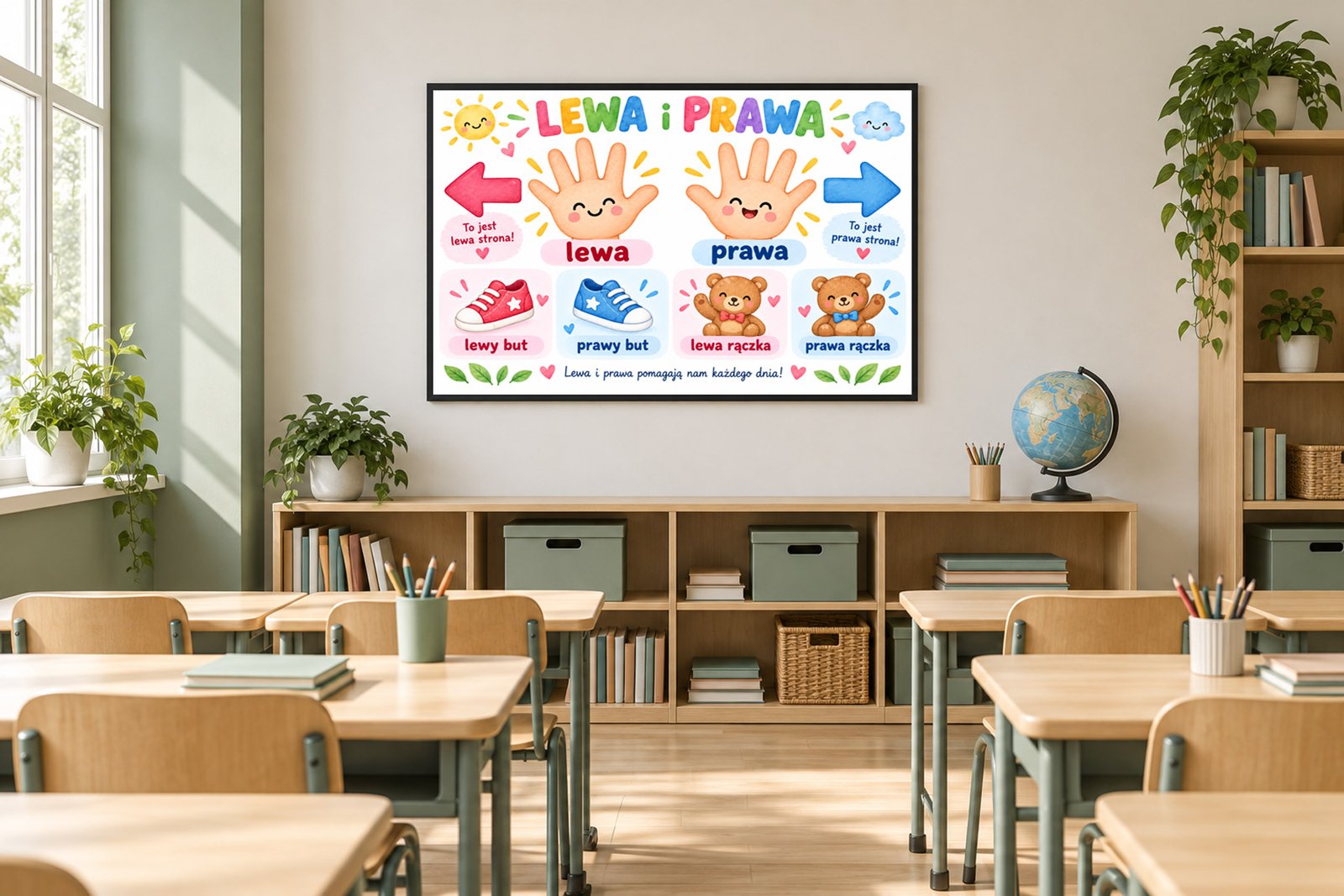 Plakat Edukacyjny Lewa Prawa Kompozycja 5