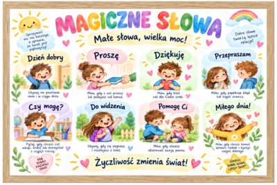 Plakat Edukacyjny Magiczne Słowa