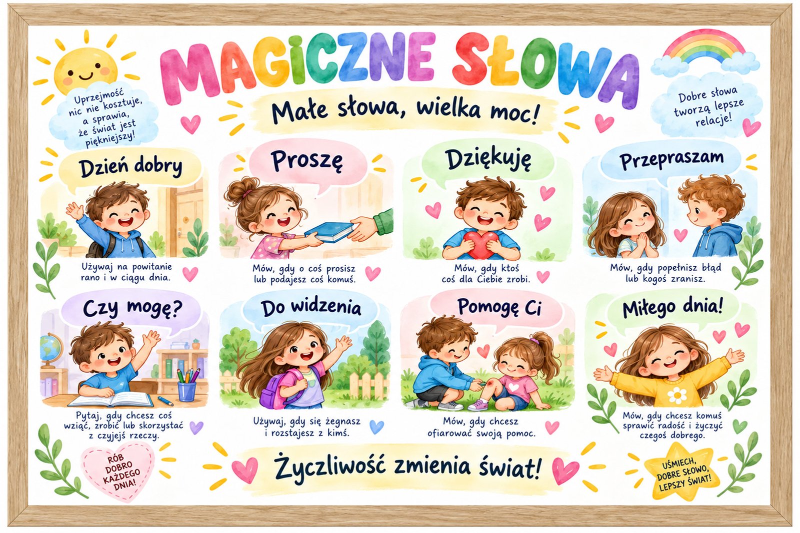 Plakat Edukacyjny Magiczne Słowa