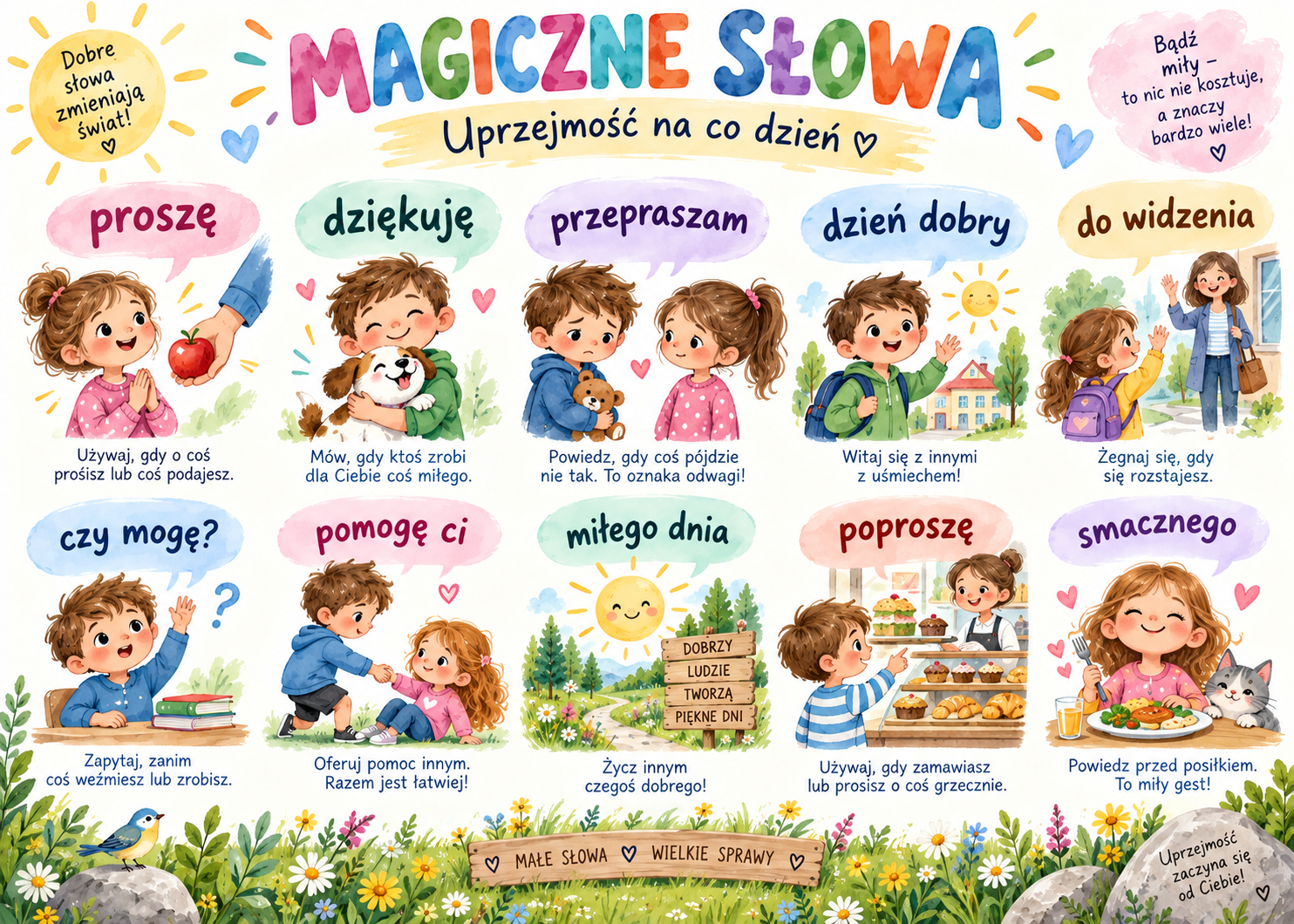 Plakat Edukacyjny Magiczne Słowa 4