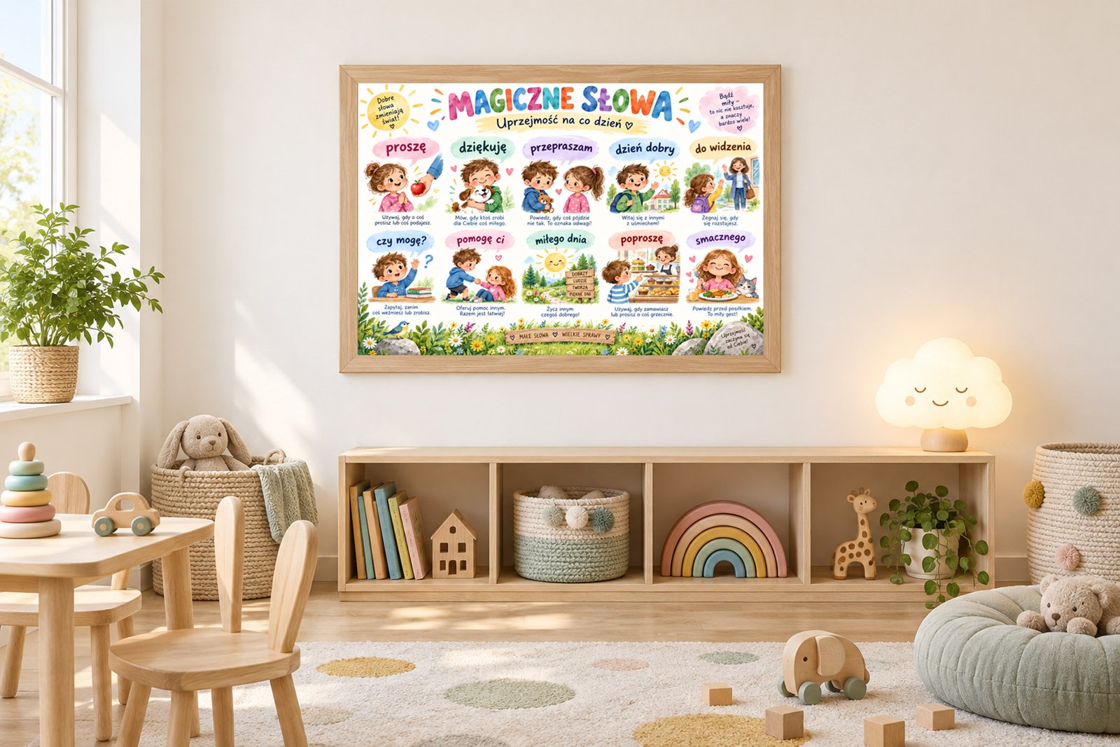 Plakat Edukacyjny Magiczne Słowa 4 Kompozycja 3