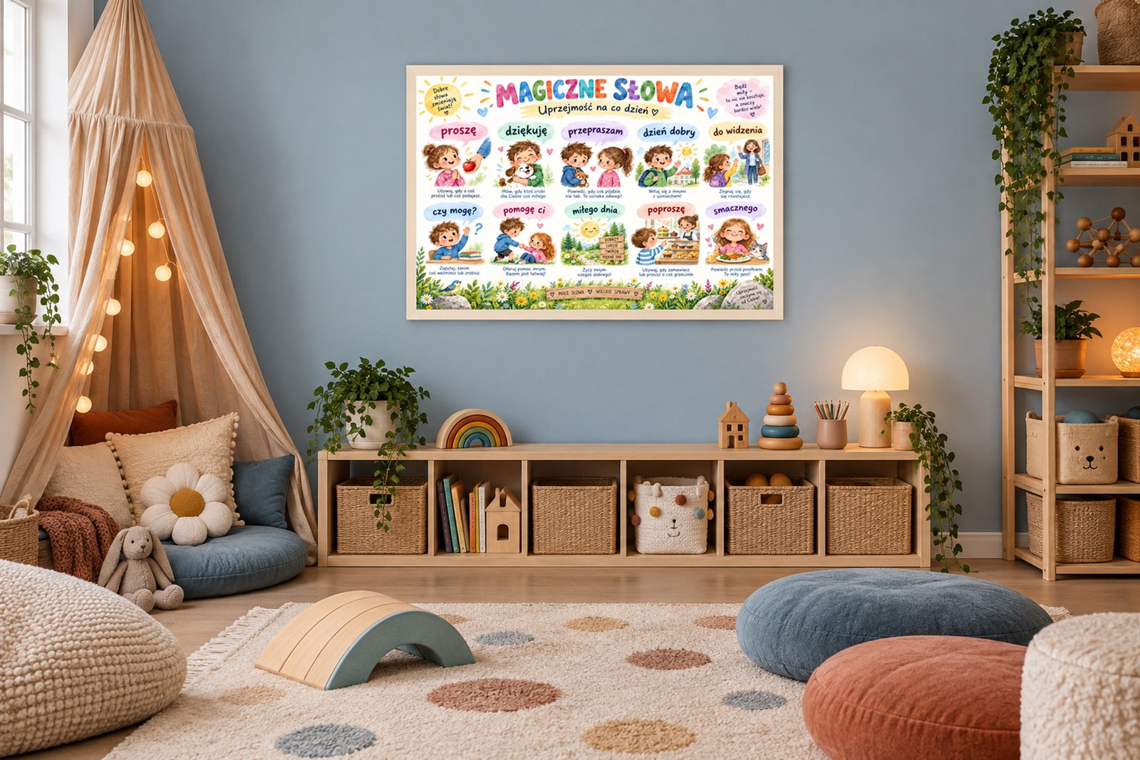 Plakat Edukacyjny Magiczne Słowa 4 Kompozycja 4