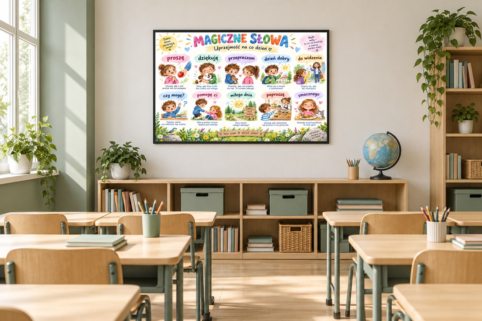 Plakat Edukacyjny Magiczne Słowa 4 Kompozycja 5