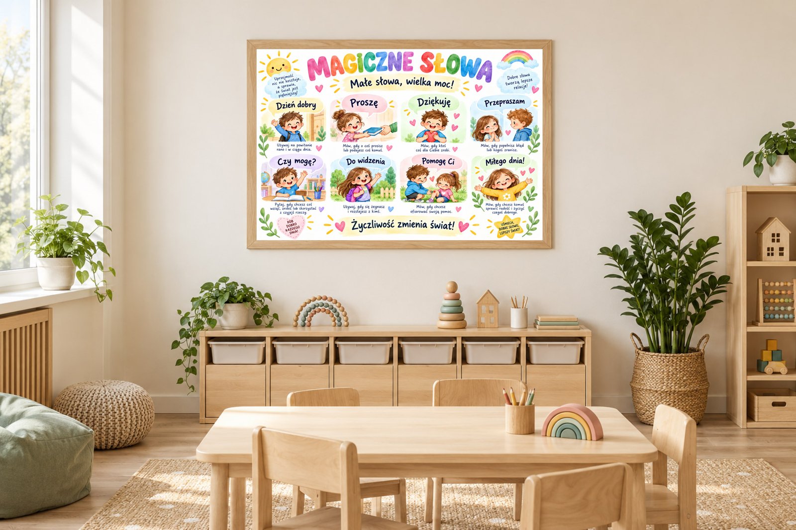 Plakat Edukacyjny Magiczne Słowa Kompozycja 2