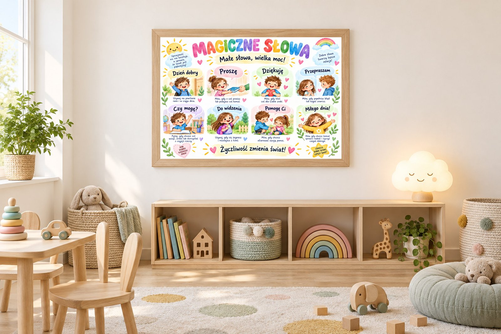 Plakat Edukacyjny Magiczne Słowa Kompozycja 3