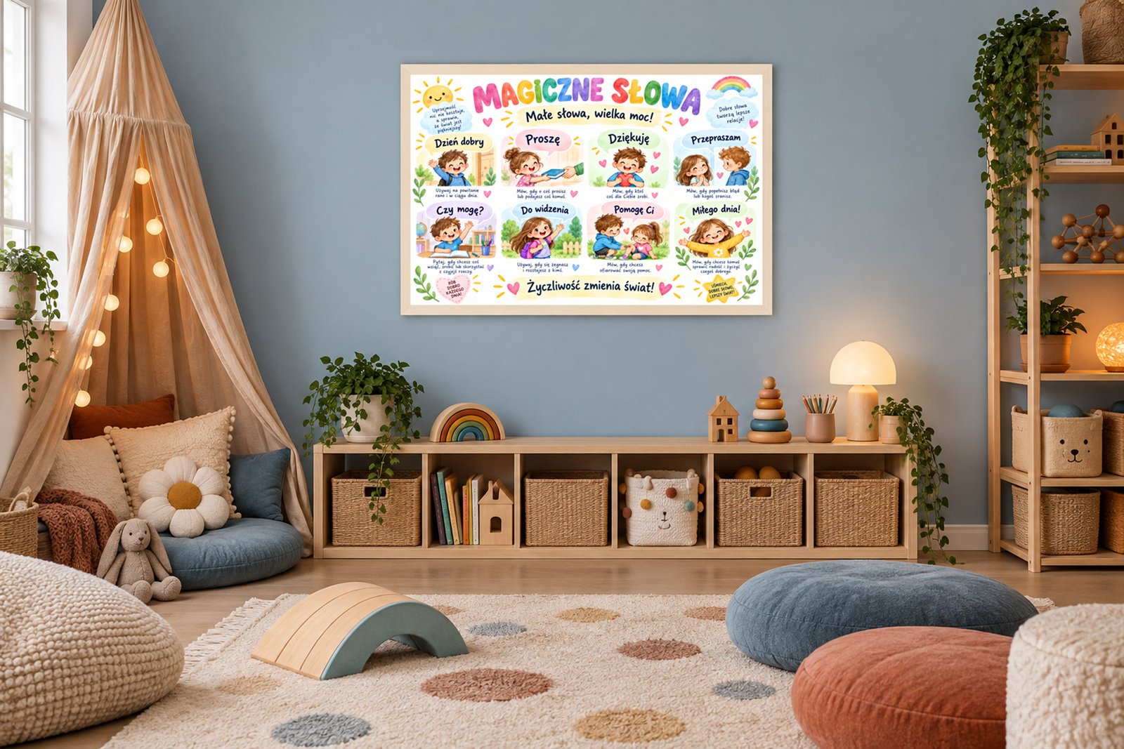 Plakat Edukacyjny Magiczne Słowa Kompozycja 4