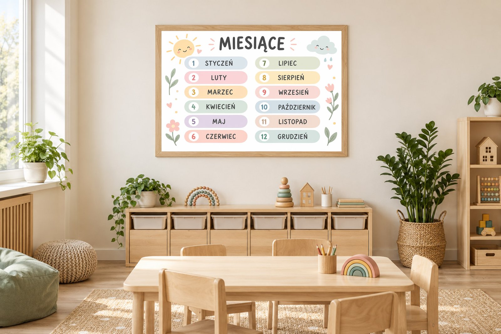 Plakat Edukacyjny Miesiące Kompozycja 2