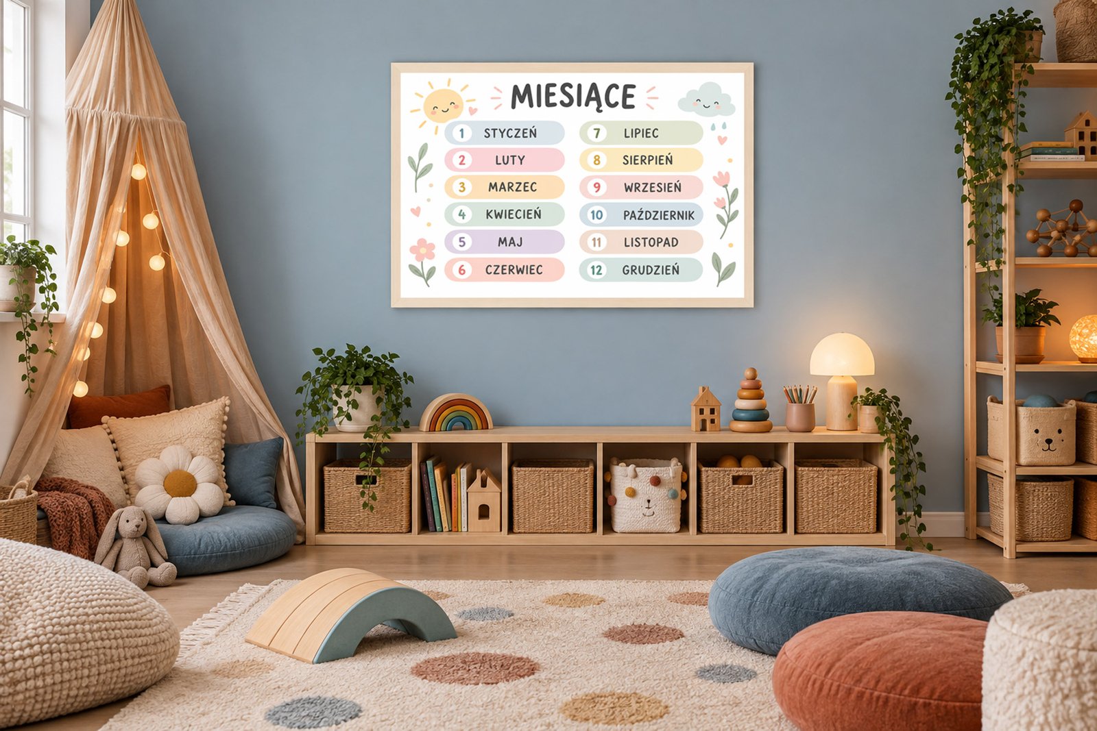 Plakat Edukacyjny Miesiące Kompozycja 4