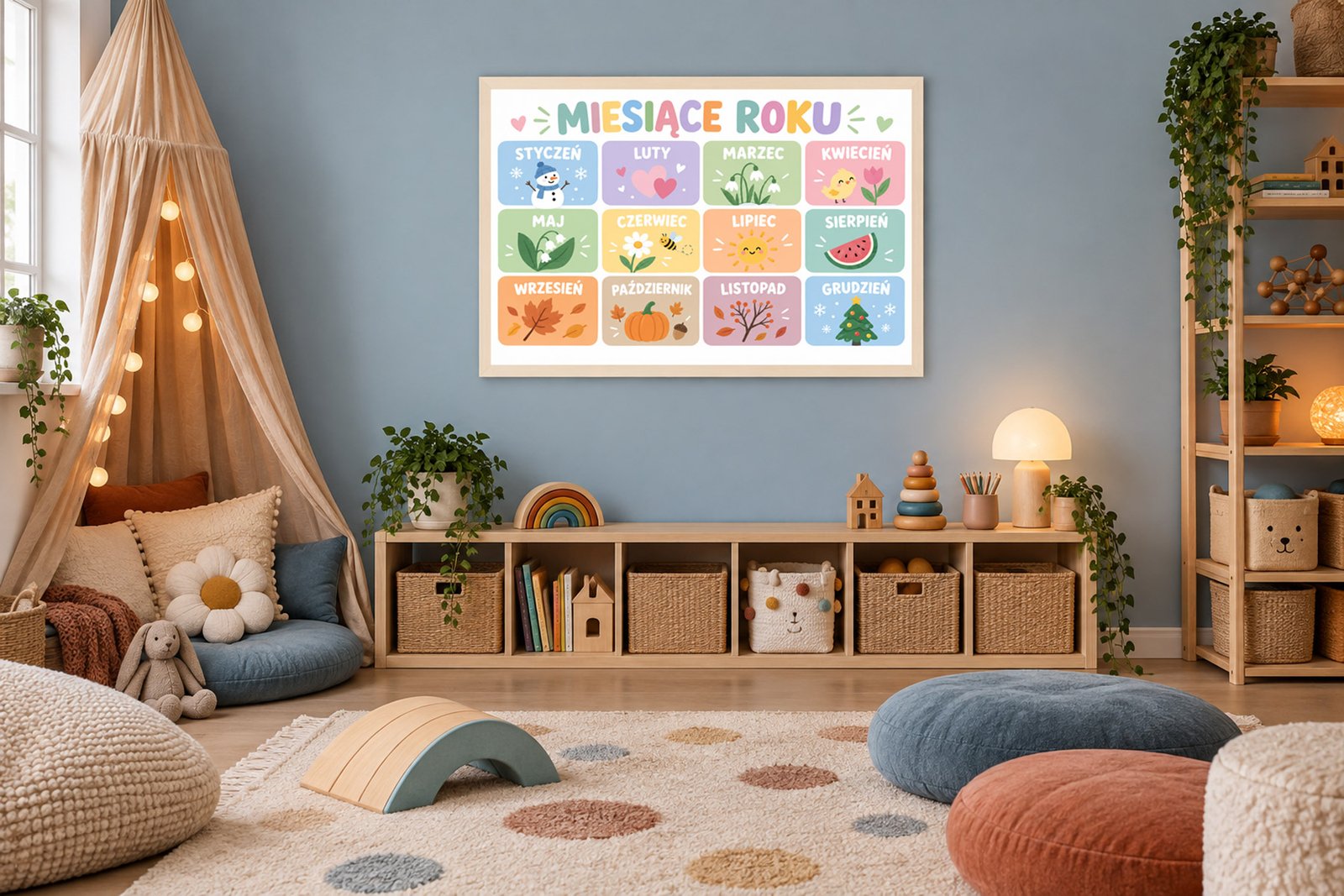 Plakat Edukacyjny Miesiące Roku Kompozycja 4