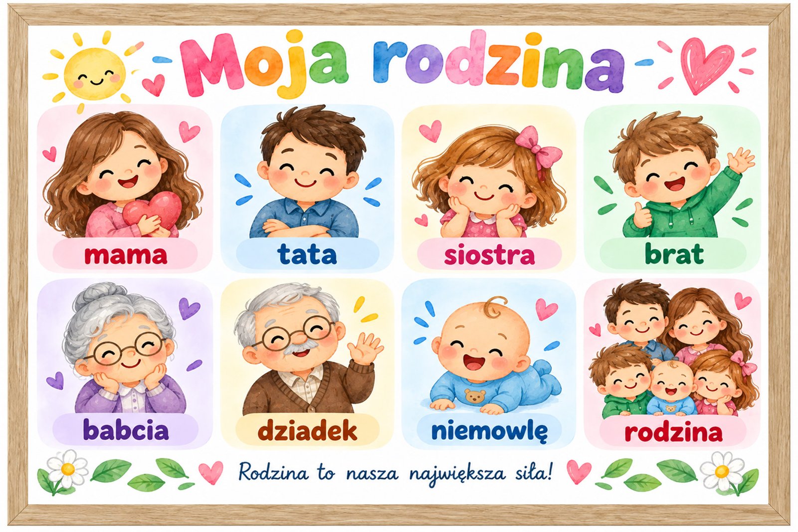 Plakat Edukacyjny Moja Rodzina