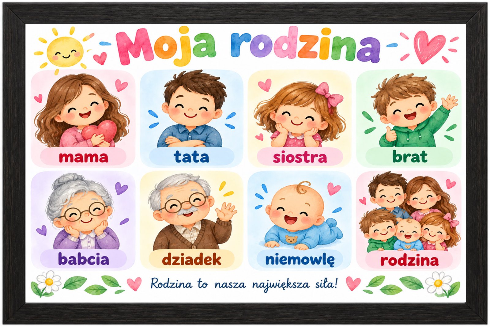 Plakat Edukacyjny Moja Rodzina Kompozycja 1